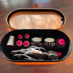 Dyson Airwrap Complete in Nickel/Fuchsia. Comes with STORAGE CASE & BOX!